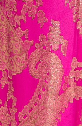 Lilly Pulitzer 'Franconia' Beaded Neck Metallic Silk Maxi Dress