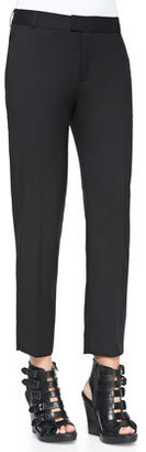 Band Of Outsiders Straight-Leg Slit-Cuff Ankle Pants