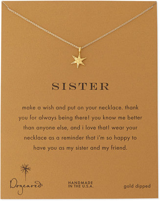 Dogeared Sisters Wishing Star Gold-Dipped Necklace