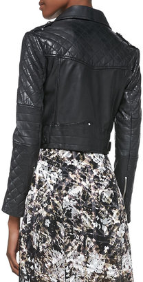 Richard Chai Andrew Marc x Boss Quilted Leather Moto Jacket