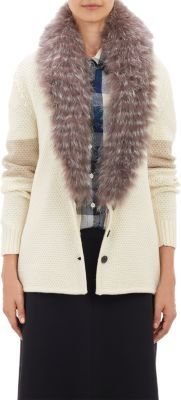 Timo Weiland Cardigan with Removable Fur Collar