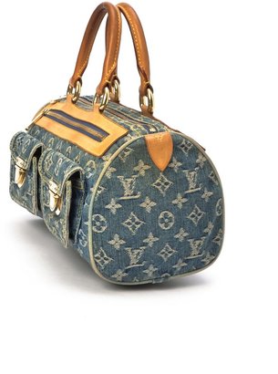 Louis Vuitton Pre-owned: blue monogram denim 'Neo Speedy' bag