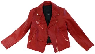 Club Monaco Red Leather Jacket