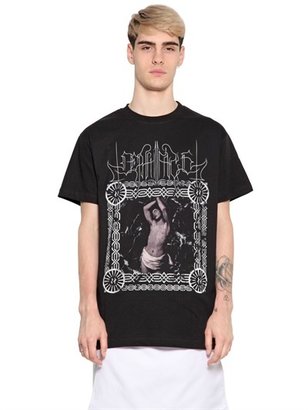 Deathface Printed Cotton T-Shirt