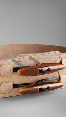 Burberry Hand-Painted Grainy Leather Waist Belt