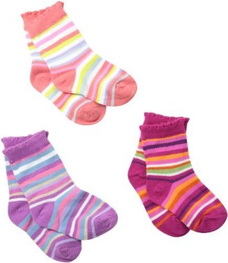 Country Kids Girls' Rainbow Stripe Socks 3 Pair