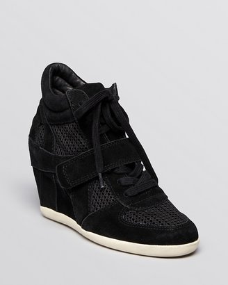 Ash Lace Up High Top Wedge Sneakers - Bowie Mesh