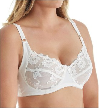 Carnival Womens Full Figure Embroidered Soft Cup Underwire Bra
