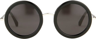 The Row Round Circle Sunglasses, Black