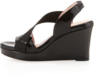 Taryn Rose Shae Wedge Platform Sandal, Black