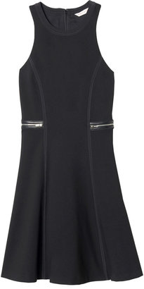Rebecca Taylor Stretch Dress with Faux Leather