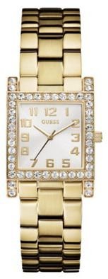 GUESS Ladies' gold square dial bracelet watch