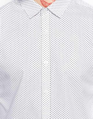 ASOS Smart Shirt In Long Sleeve With Polka Dot
