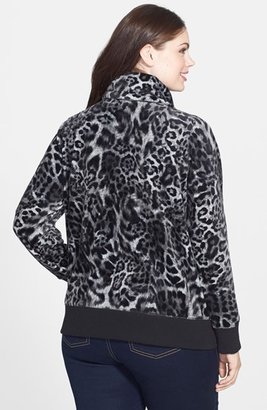 MICHAEL Michael Kors Print Velour Jacket (Plus Size)