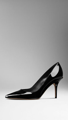 Burberry Point-Toe Patent Leather Pumps