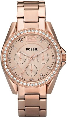 Fossil Es2811 riley ladies rose gold bracelet watch