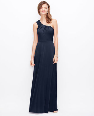 Ann Taylor Petite One Shoulder Jersey Gown