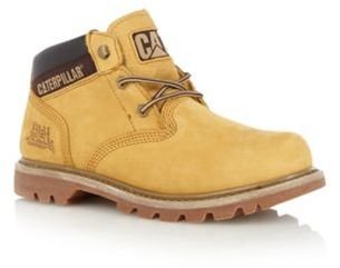 Caterpillar Light tan leather lace up boots