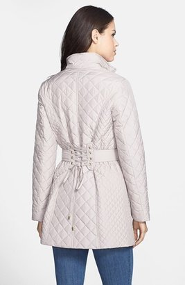 Betsey Johnson Lace-Up Back Quilted Jacket (Online Only)