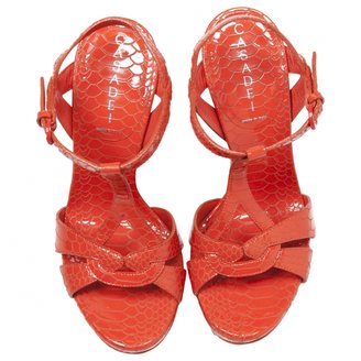 Casadei Orange Patent leather Sandals