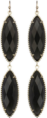 Kendra Scott Harrah Double-Drop Marquis Earrings, Black