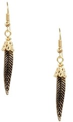 ASOS Leaf  Earrings - gold