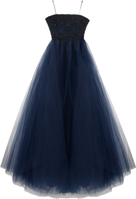 Notte by Marchesa 3135 NOTTE BY MARCHESA Strapless Gown With Bead Top