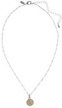Marks and Spencer M&s Collection Platinum Plated Two Tone Bezel Diamanté Pendant Necklace