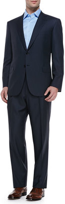 Brioni Striped Suit, Navy