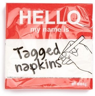 Marc Vidal 'Hello My Name Is' Name Tag Napkins