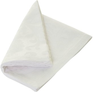 Linea Jacquard damask napkins white x 2