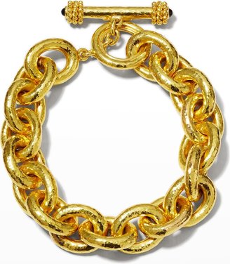 Elizabeth Locke Heavy Oval Link 19k Gold Bracelet