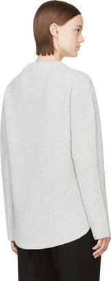 Proenza Schouler Grey Rib Knit Sweater