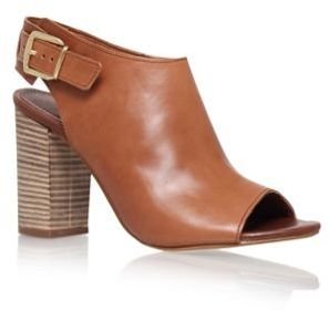 Carvela Tan 'Asset' high heel peep toe shoes