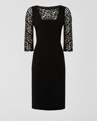 Jaeger Lace and Crepe Dress