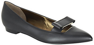 Lanvin Bow Pointed Leather Flat