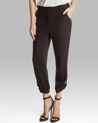 Halston Pants - Slouched and Tapered Silk Twill