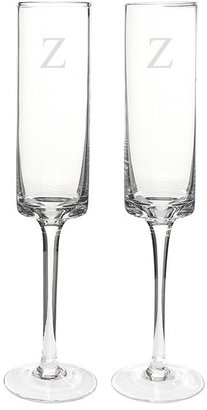 Cathy's Concepts 'Contemporary' Monogram Champagne Flutes