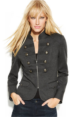 INC International Concepts Zip-Front Military Jacket