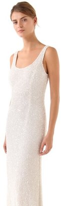 Theia Allover Beaded Gown