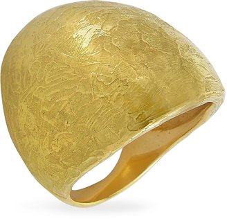 Torrini Elena - Flamed 18K Yellow Gold Shield Ring