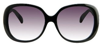 Outlook Eyewear Women's Oversize Square Sunglasses with Metal Temple Detail - Black