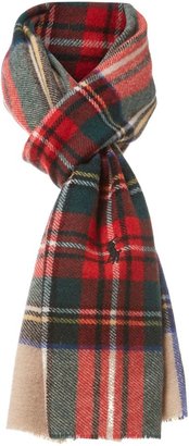 Polo Ralph Lauren Plaid varsity wool scarf