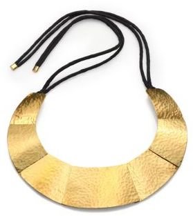 Josie Natori Hammered Brass Necklace