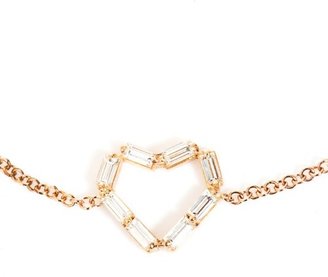 Rosegold MATCHSTICK Diamond & rose-gold heart bracelet
