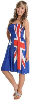 Go Girl Australia Flag Shirred Dress