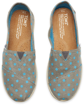 Toms Grey Blue Small Dot Youth Classics