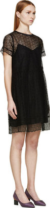 Marc Jacobs Black Layered Broderie Anglaise Dress