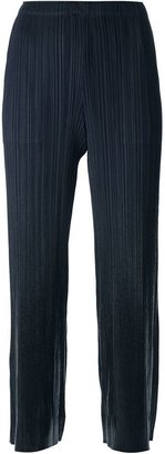 Issey Miyake Pleats Please By cropped sheer trousers