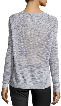 Halston Space-Dye Raglan-Sleeve Sweater